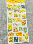 [MIND WAVE] Piyokomame, Shibanban, Gorogoronyansuke, Muu-chan Die-Cut Postage Stamp sticker sheet