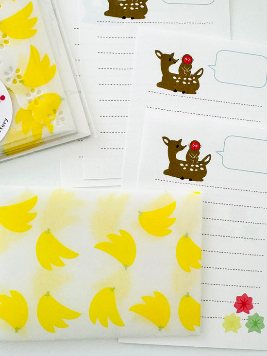 [Panda factory] Fawn & Monkey mini letter set