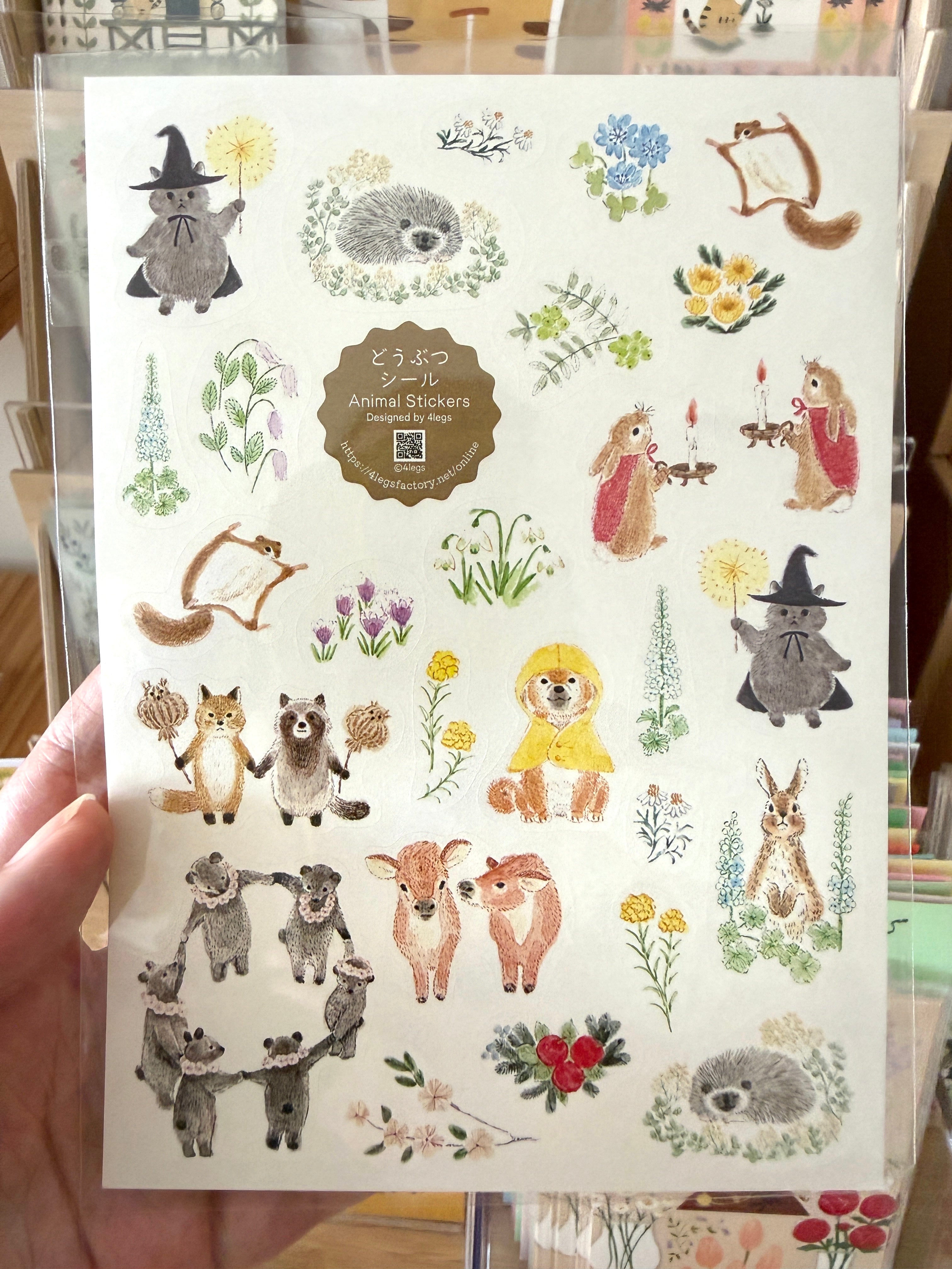 [4legs] Animals in Nature sticker sheet