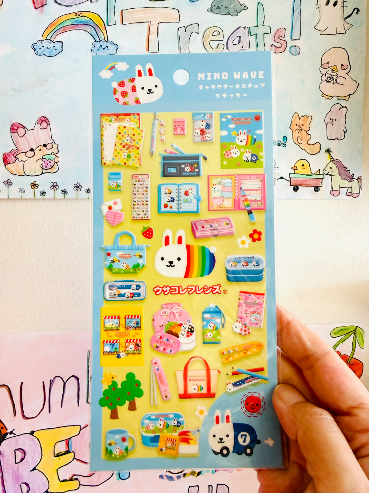 [MIND WAVE] Yuru Animals • Usako Friends Character Miniature School series sticker sheet
