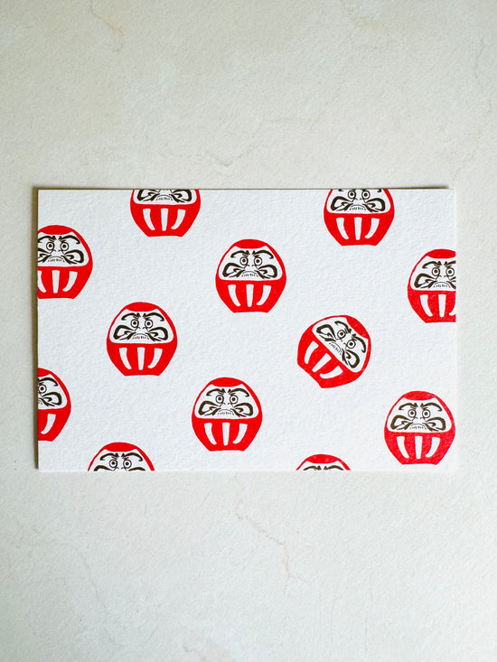 [Mizushima] Daruma Folk Toy postcard