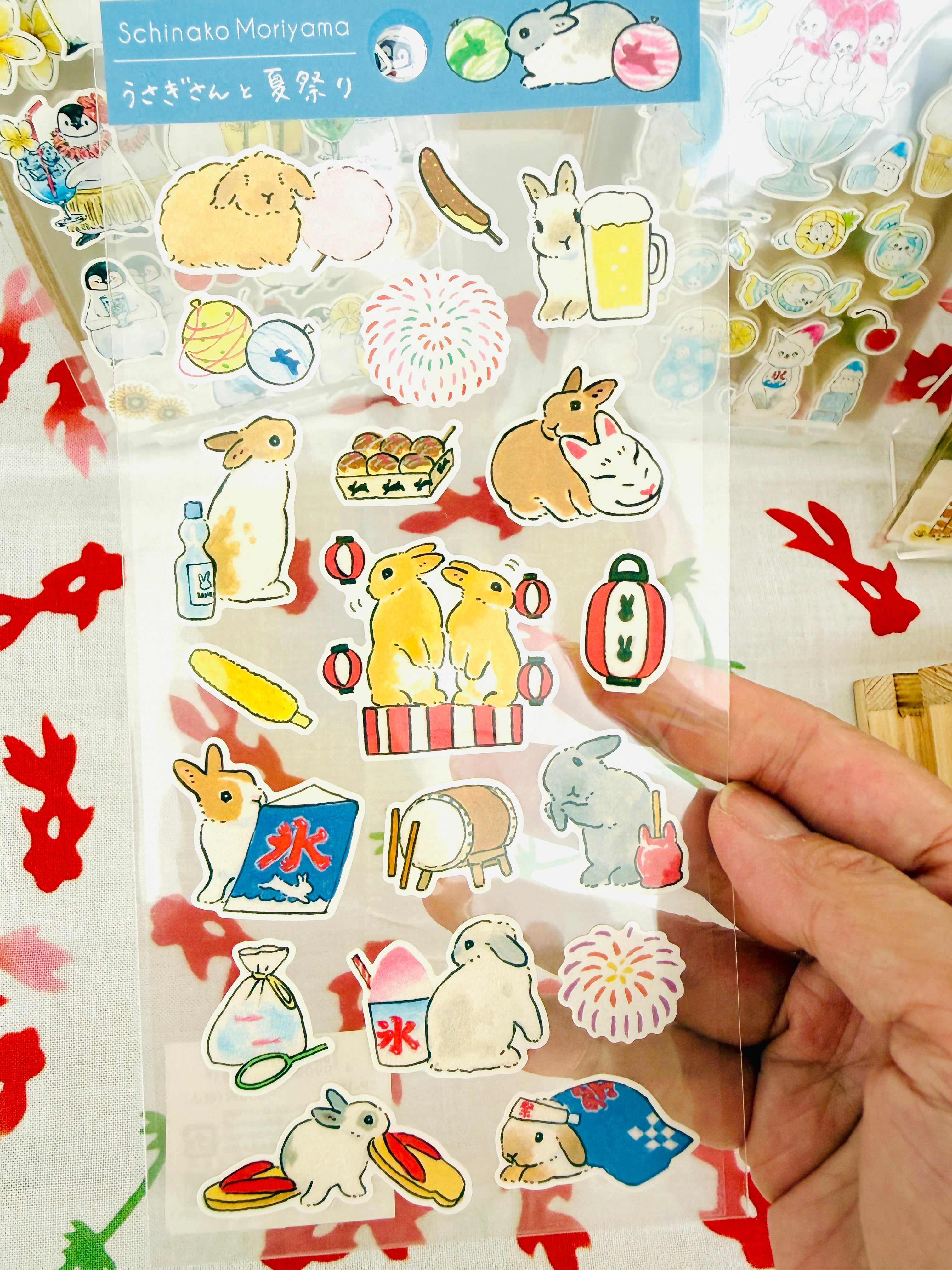 [Schinako Moriyama] Bunny Obon Festival sticker sheet