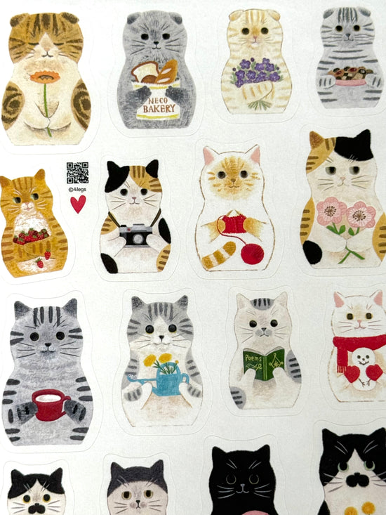 [4legs] Matryoshka Cat Dolls sticker sheet
