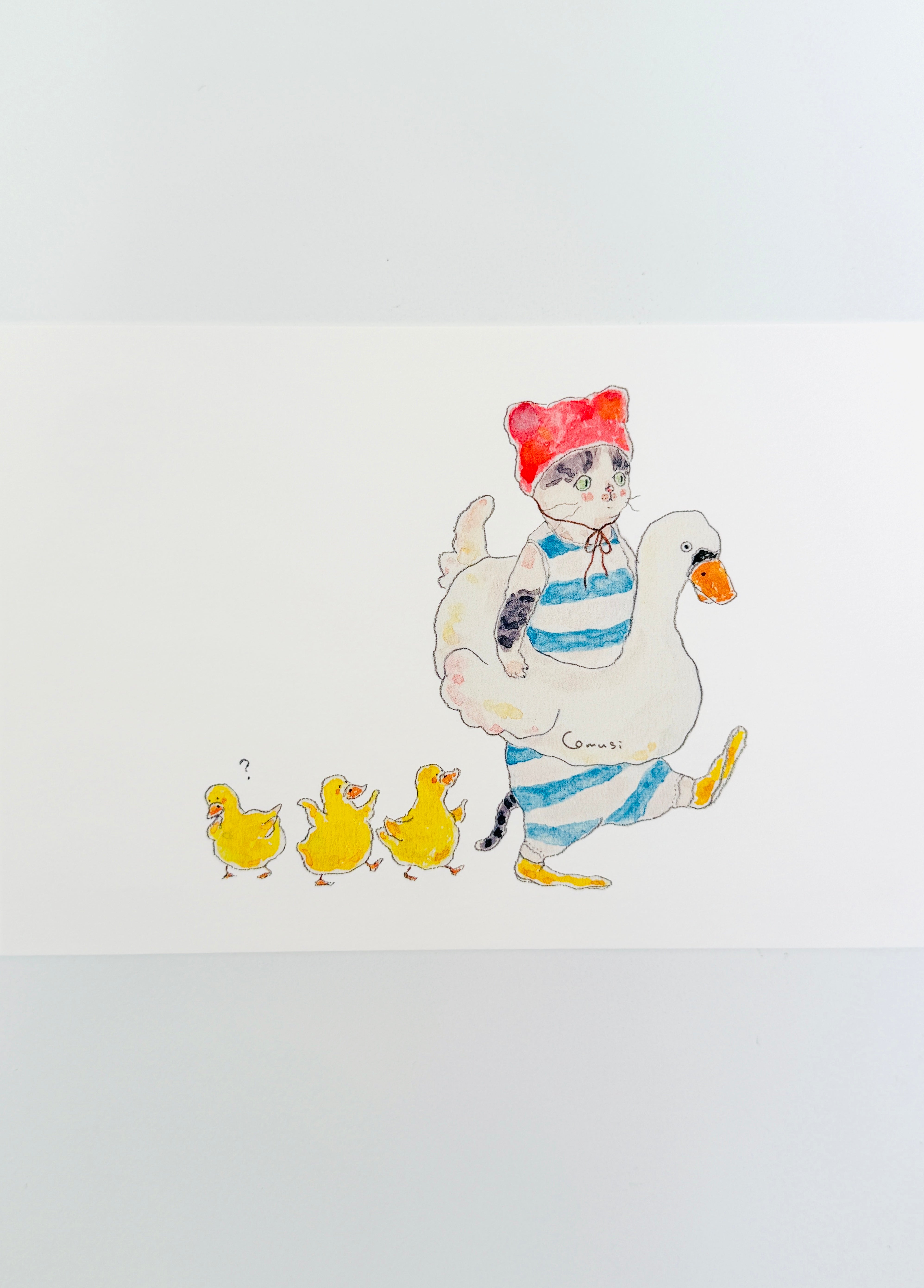 [Tocoro Comugi] Pool Day with Ducks and Nyanko postcard