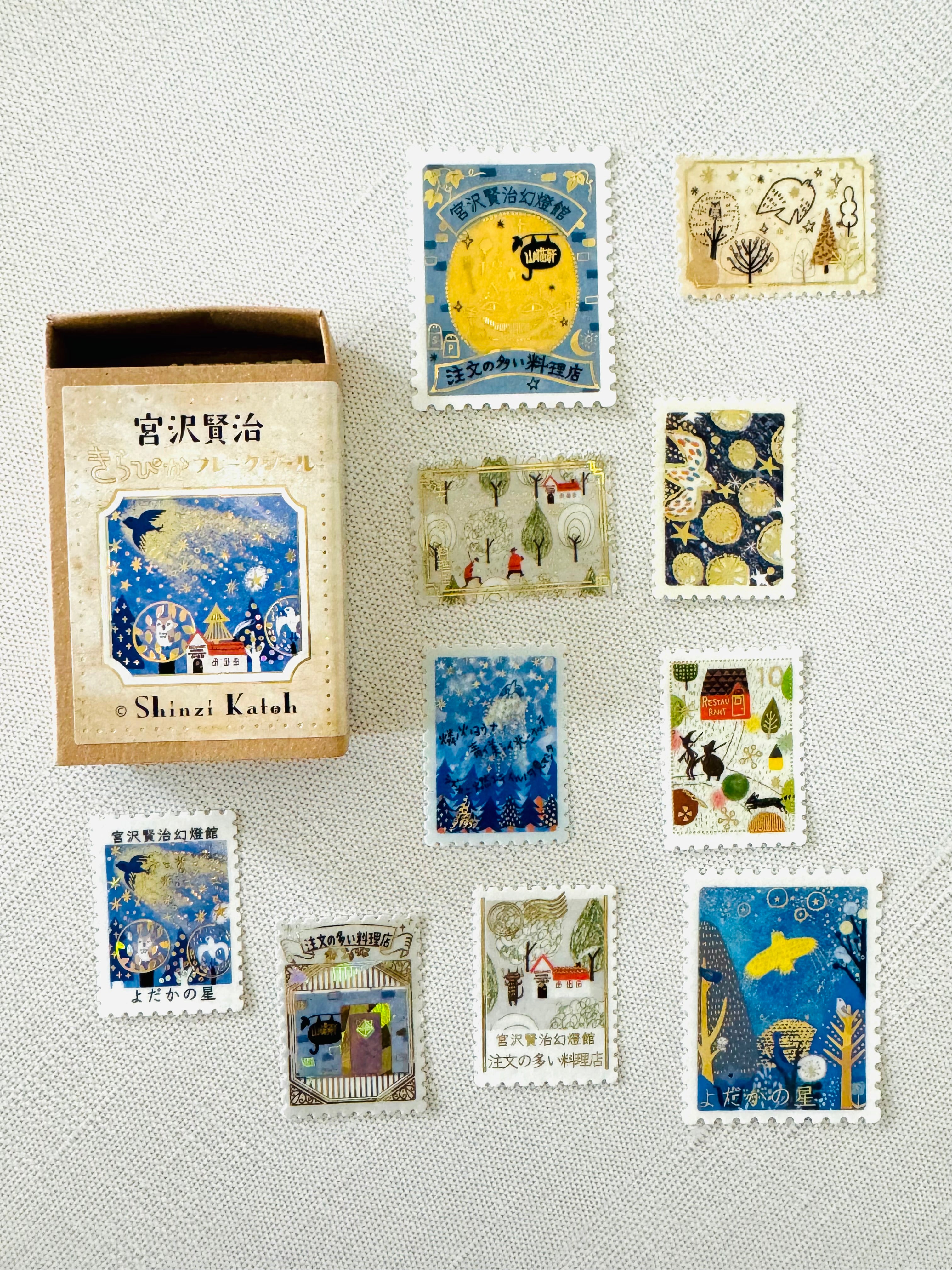 [SEAL-DO] Shinzi Katoh x Kenji Miyazawa "The Nighthawk Star" box flake stickers