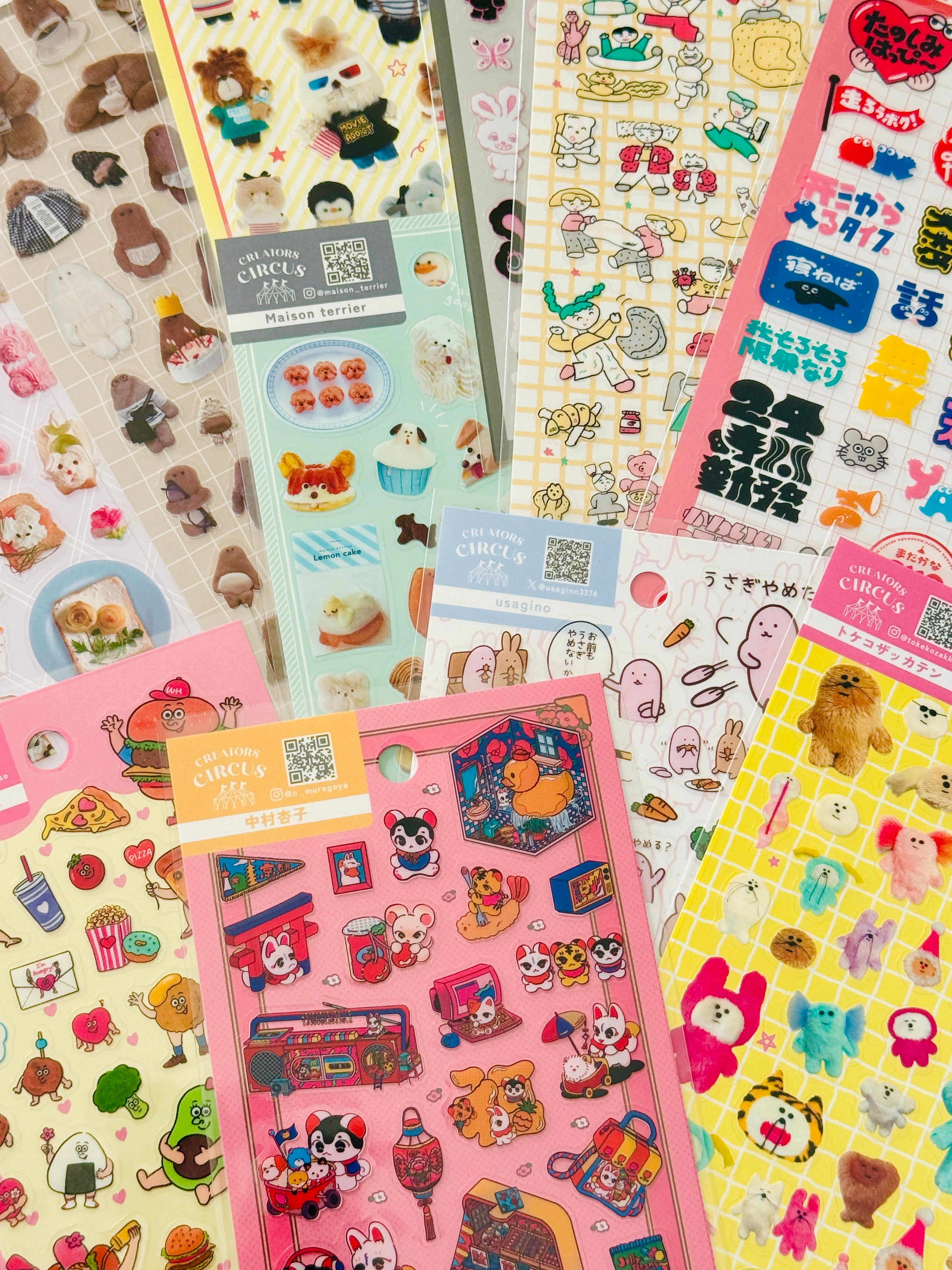 [terako] Creators Circus collab x WANPAKU HOUSE · I Love Food sticker sheet