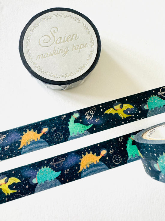[SAIEN] Space Dinosaurs washi tape