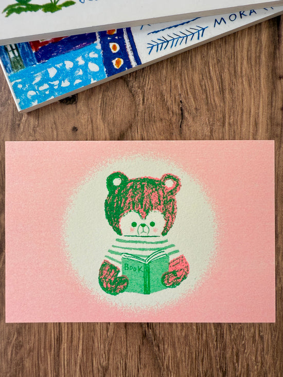 [Tsubame Books] Bear & Book postcard