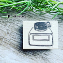 [RiraRira Hanko] Mamoru-kun Ink Bottle rubber stamp