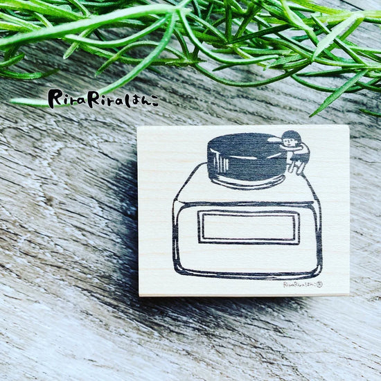 [RiraRira Hanko] Mamoru-kun Ink Bottle rubber stamp