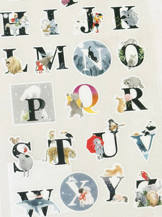 [Tomoko Shintani] Animal Alphabet A-Z sticker sheet