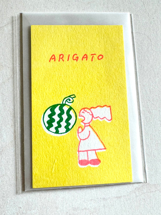 [Mizushima] Tadashi Nishiwaki x Arigato mini message card