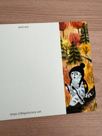 [4legs] Cat Seasons postcard
