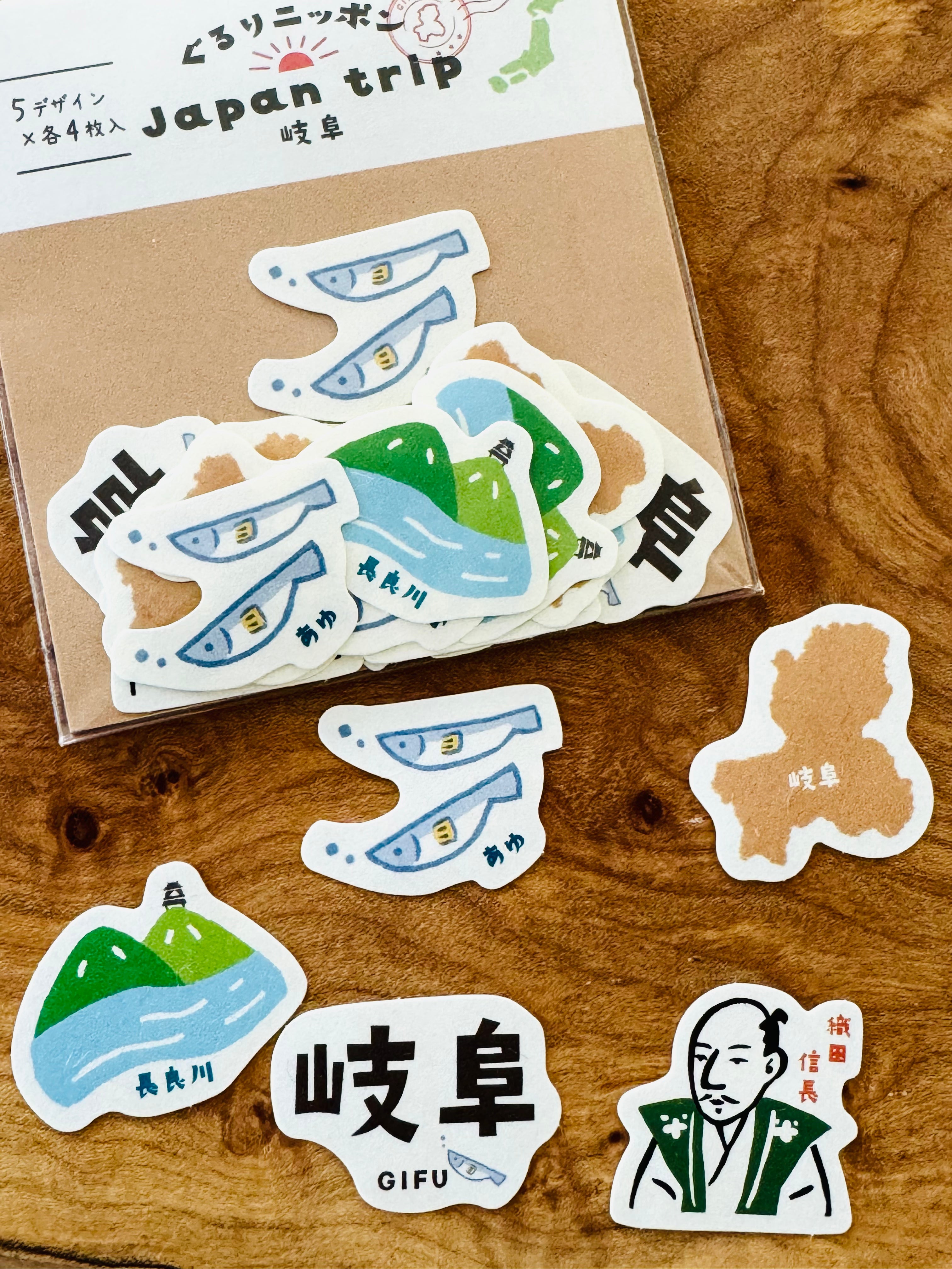[Furukawashiko] Gifu and Osaka Soebumi mini letter + flake stickers {discontinued • no restock}