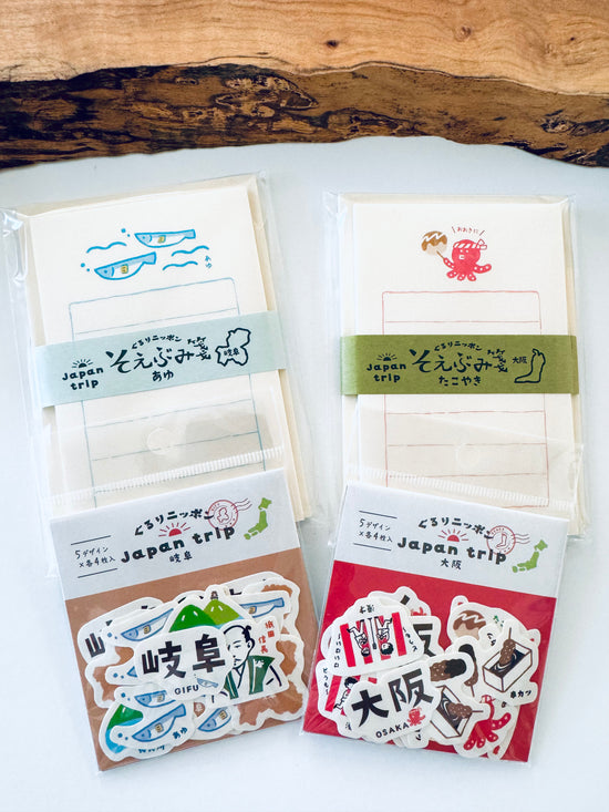 [Furukawashiko] Gifu and Osaka Soebumi mini letter + flake stickers {discontinued • no restock}