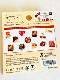 [World Craft] Chocolate Kira Kira flake stickers (last chance • no restock)
