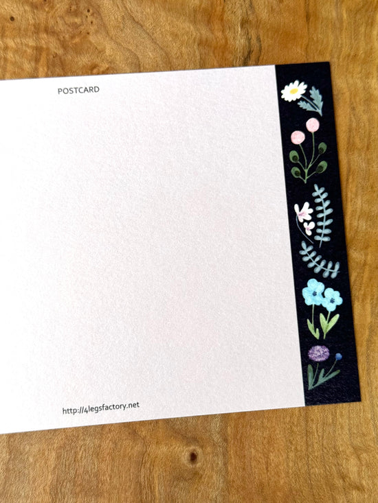 [4legs] British Shorthair Flower Crown postcard