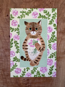 [4legs] Kijitora & Spring Blooms postcard