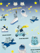 [SEAL-DO] Shinzi Katoh x Kira Kira Hologram Layer sticker sheet: Space Cat