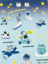 [SEAL-DO] Shinzi Katoh x Kira Kira Hologram Layer sticker sheet: Space Cat