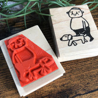 [RiraRira Hanko] Uncle Iwai Dog Walker rubber stamp