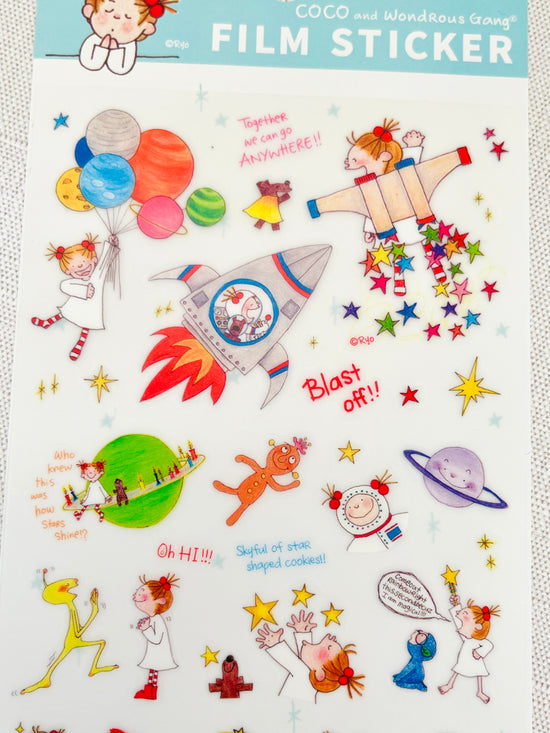 [Coco and Wondrous Gang] Coco Blast Off! 🚀 removable sticker sheet