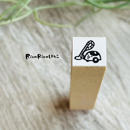 [RiraRira Hanko] Vaccum Cleaning mini rubber stamp