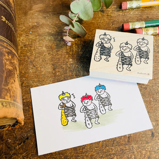 [RiraRira Hanko] Uncle Iwai Setsubun Oni rubber stamp