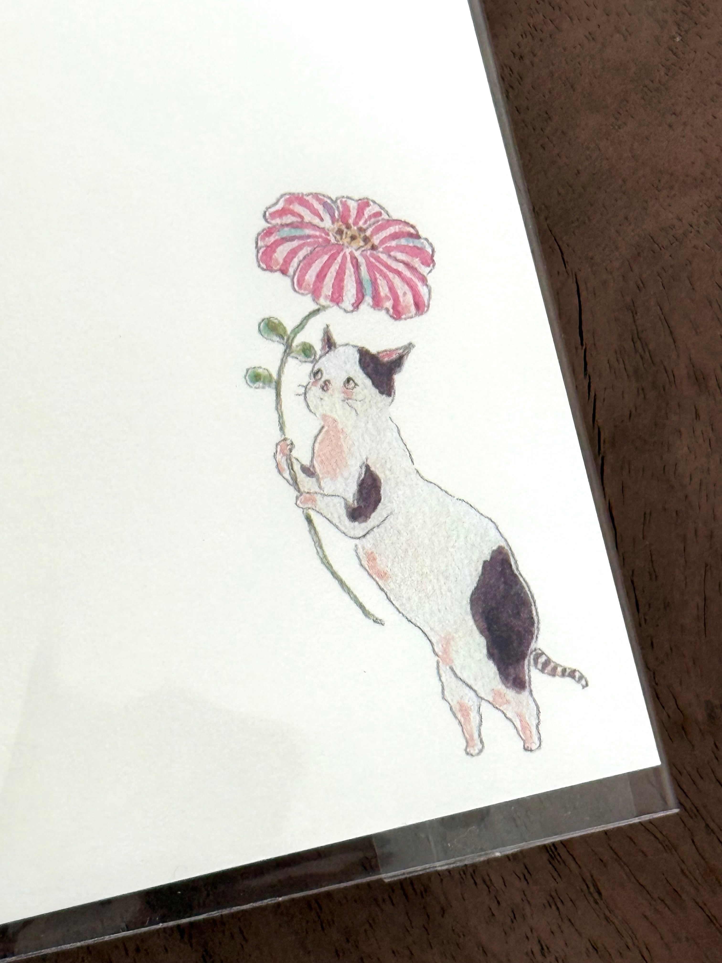 [tocorocomugi] Happy Birthday Bouquet mini message card