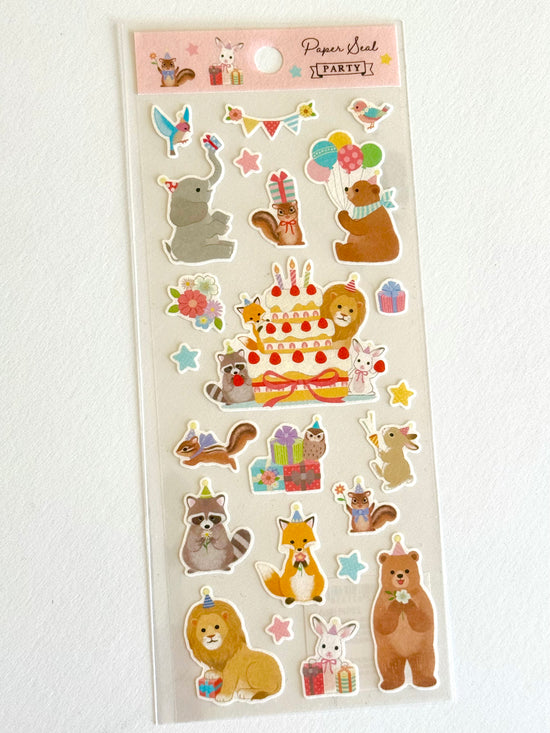 [Active] Forest Animal Birthday Party sticker sheet