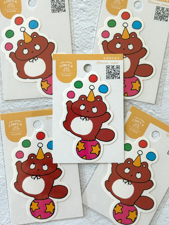 [Naoto Hidaka] Tanuki Juggling decal sticker