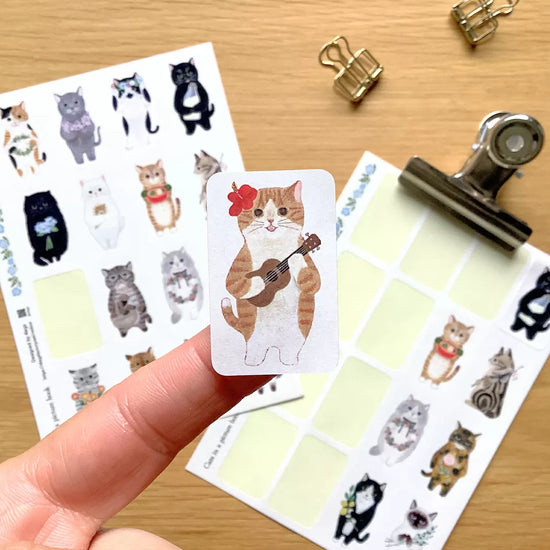 [4legs] Cats in Picture Book sticker sheet