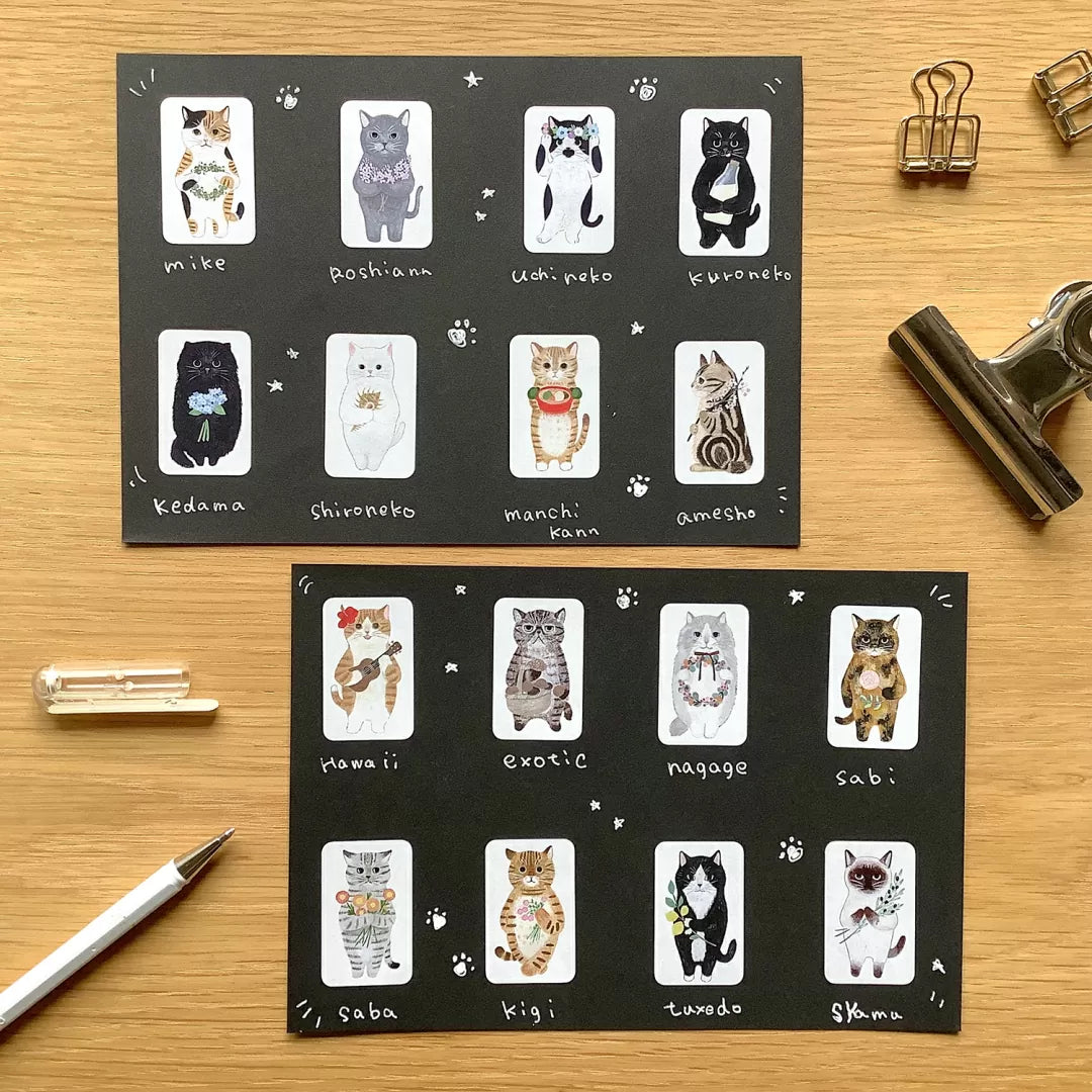 [4legs] Cats in Picture Book sticker sheet