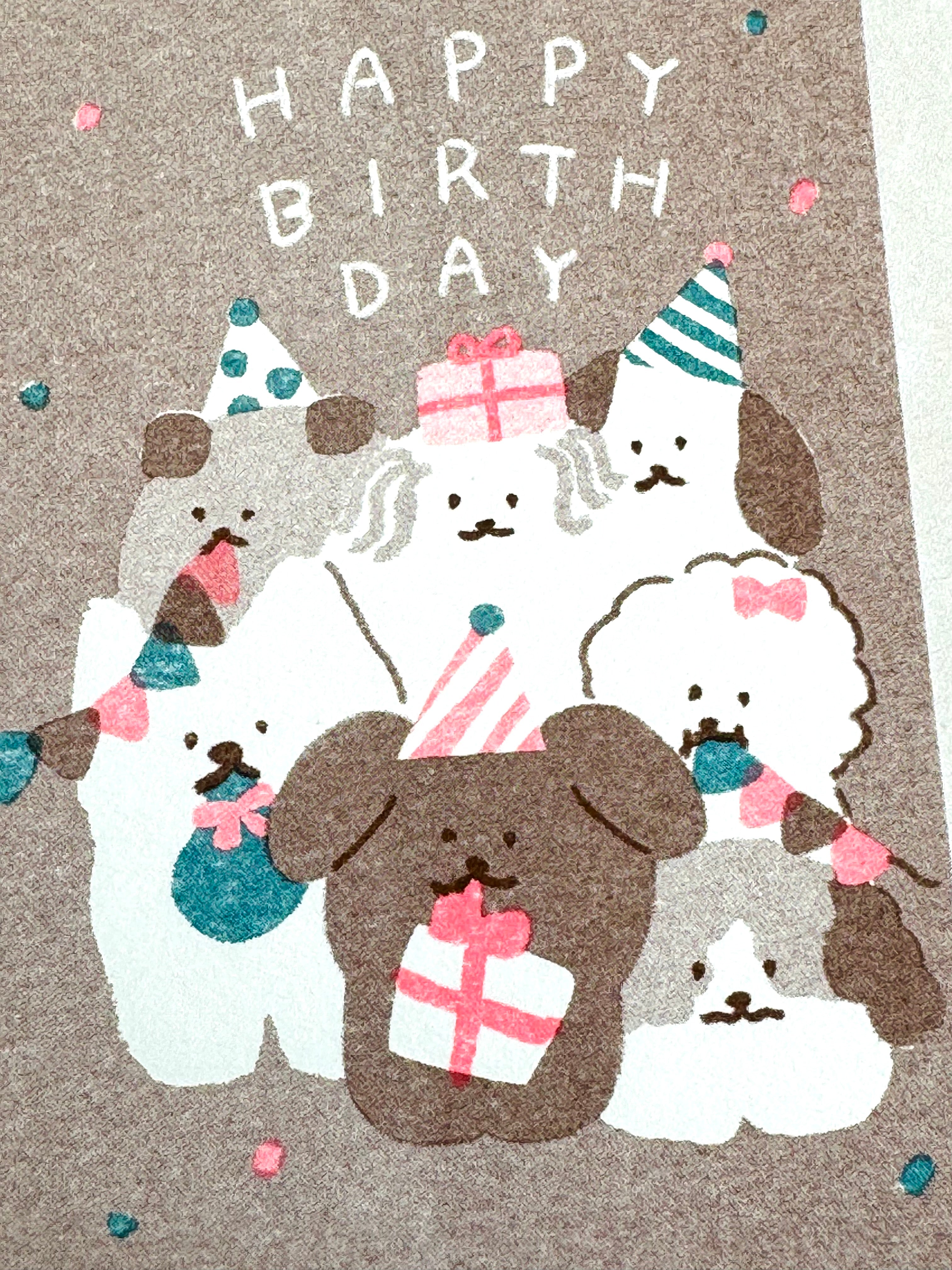 [Furukawashiko] Woof Woof Birthday postcard