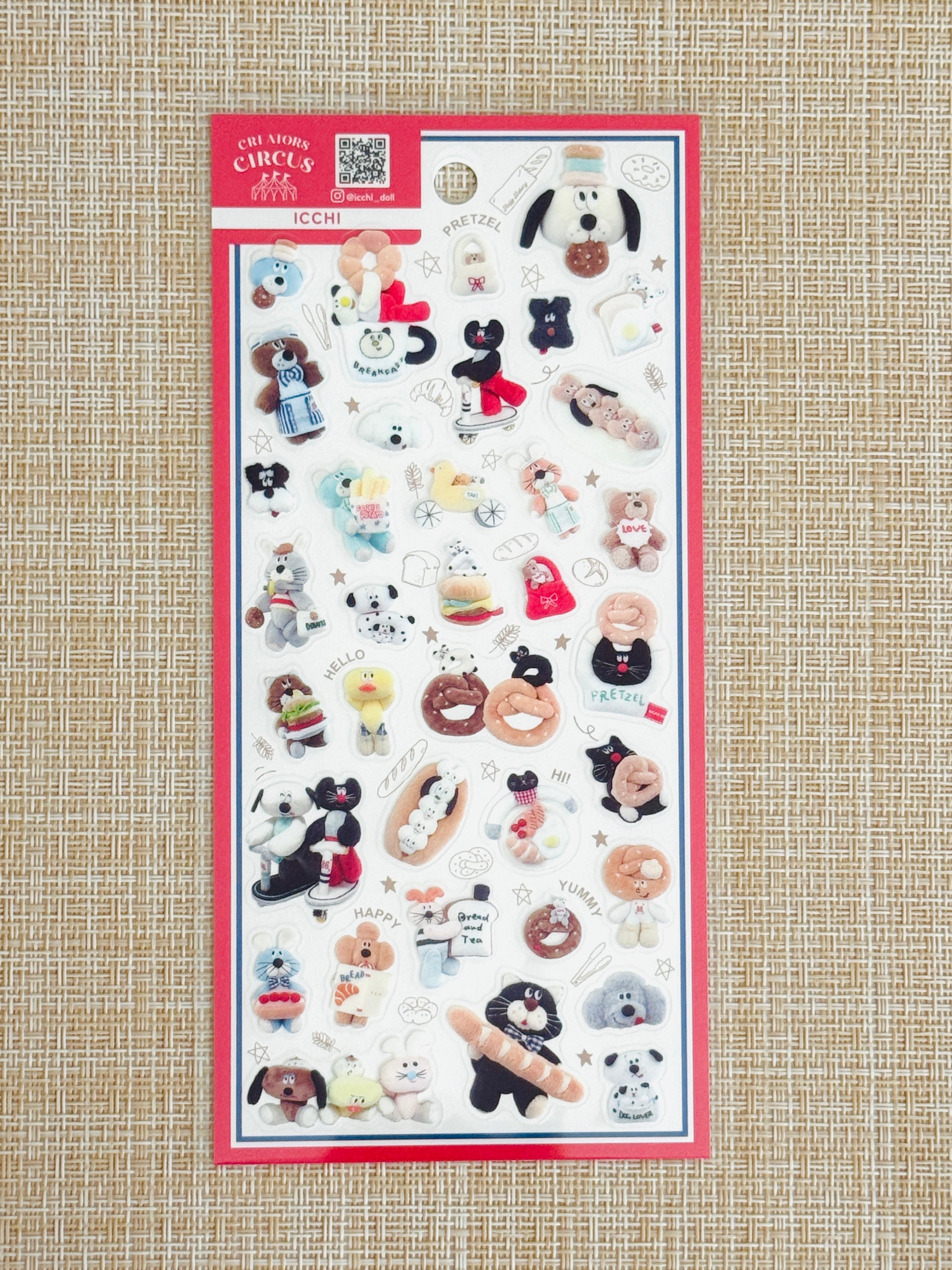 [ICCHI] Frontier Creators Circus x Keychain Plush sticker sheet