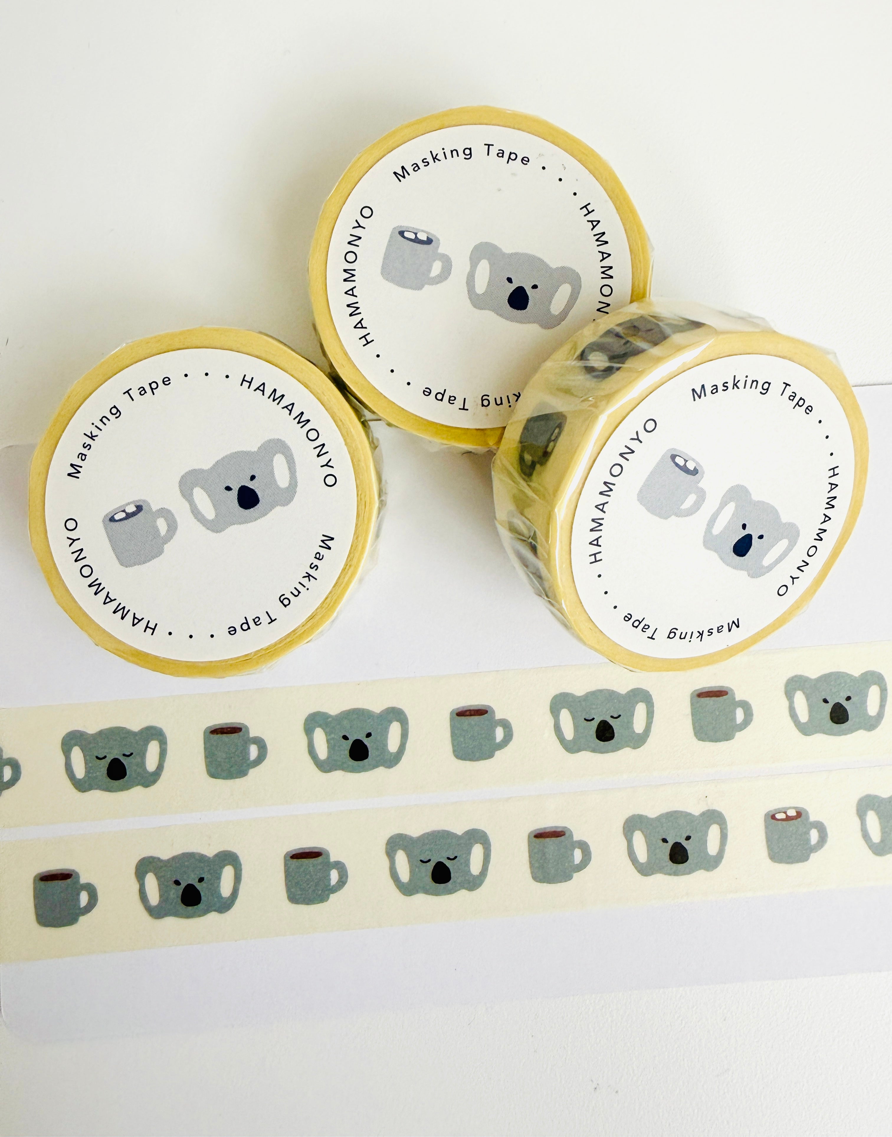 [Hamamonyo] Koala & Hot Chocolate washi tape