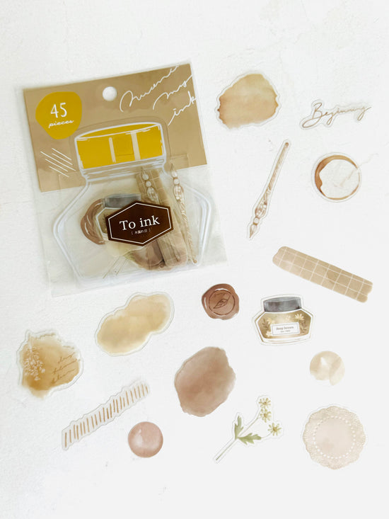 [Q-LiA] To Ink clear flake stickers {discontinued • no restock}