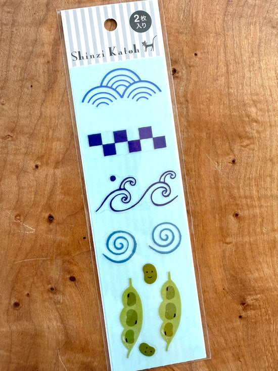 [SEAL-DO] Shinzi Katoh x Seigaiha sticker sheet - set of 2