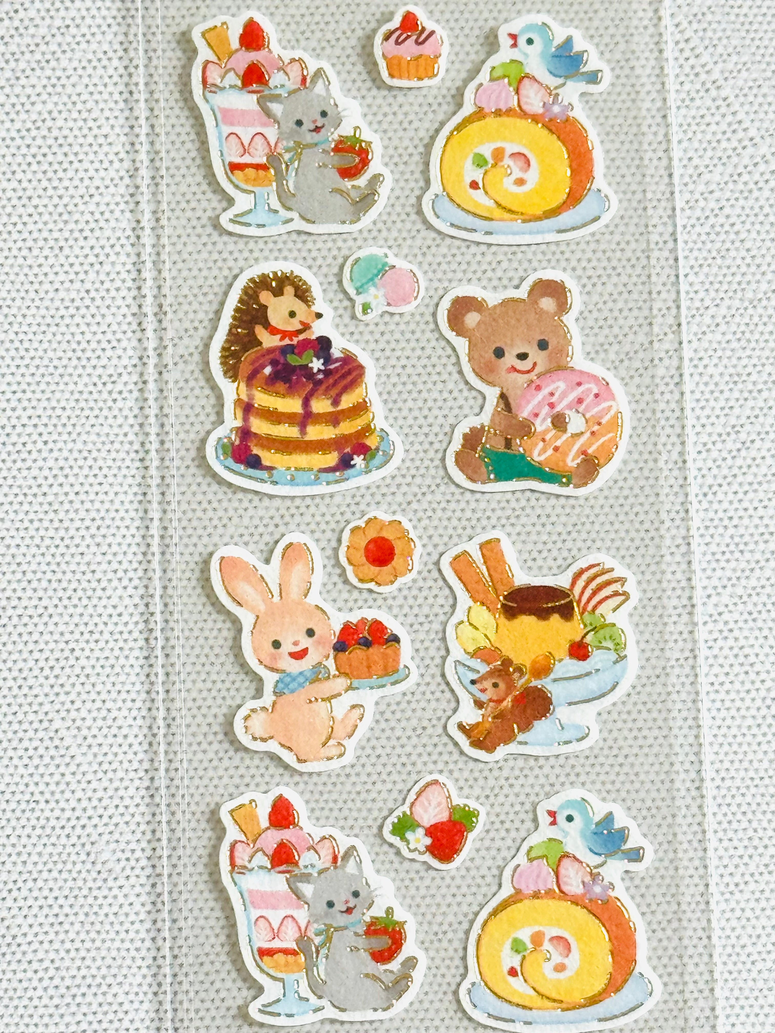[NB] Animal Dessert Time sticker sheet