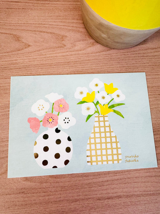 [cozyca] Vase postcard x Mariko Fukuoka