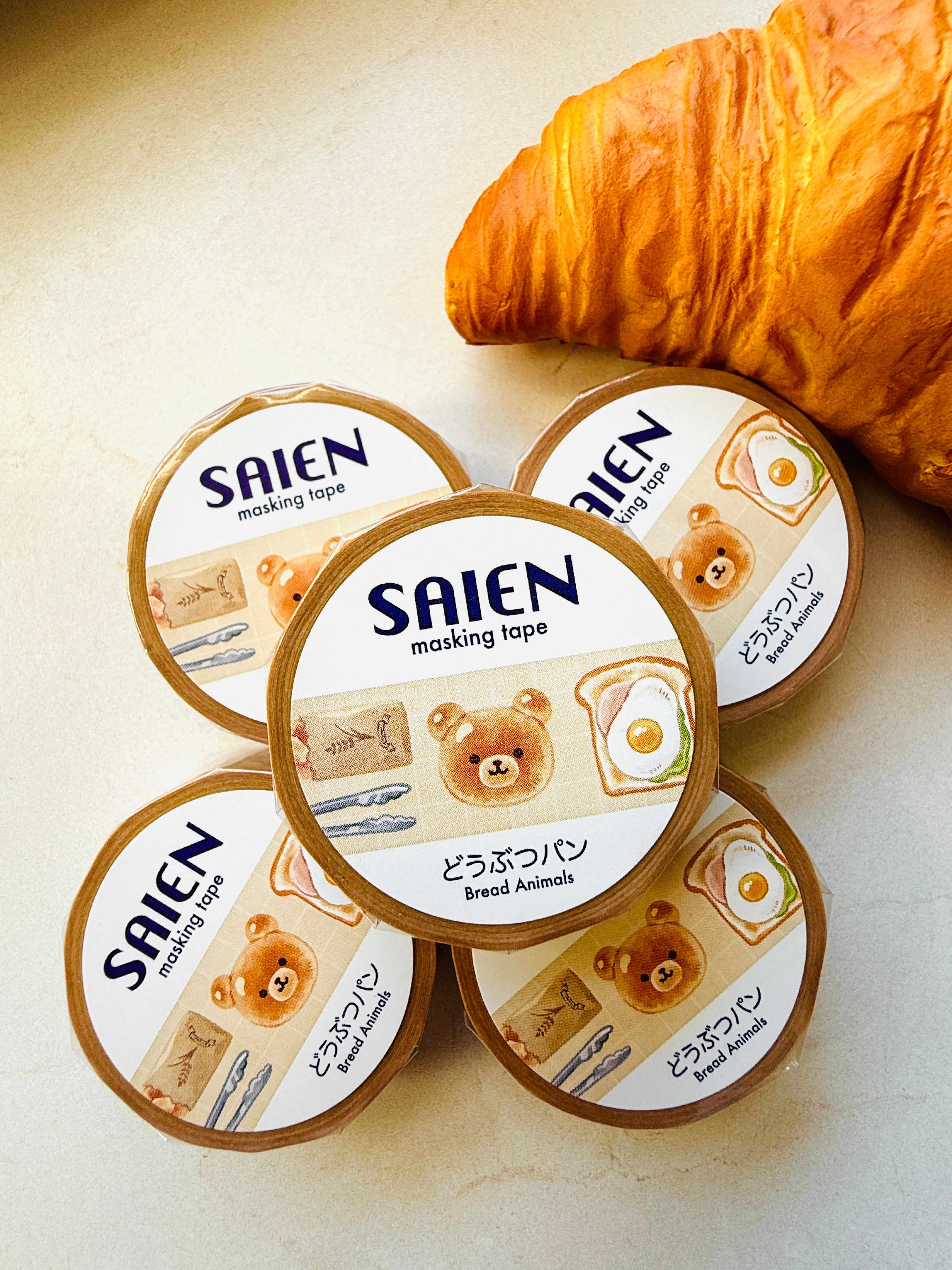 [SAIEN] Bread Animals washi tape