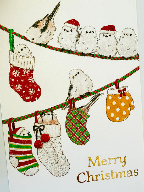 [Akane Kotoko] Long-Tailed Tit Birdie Stockings postcard