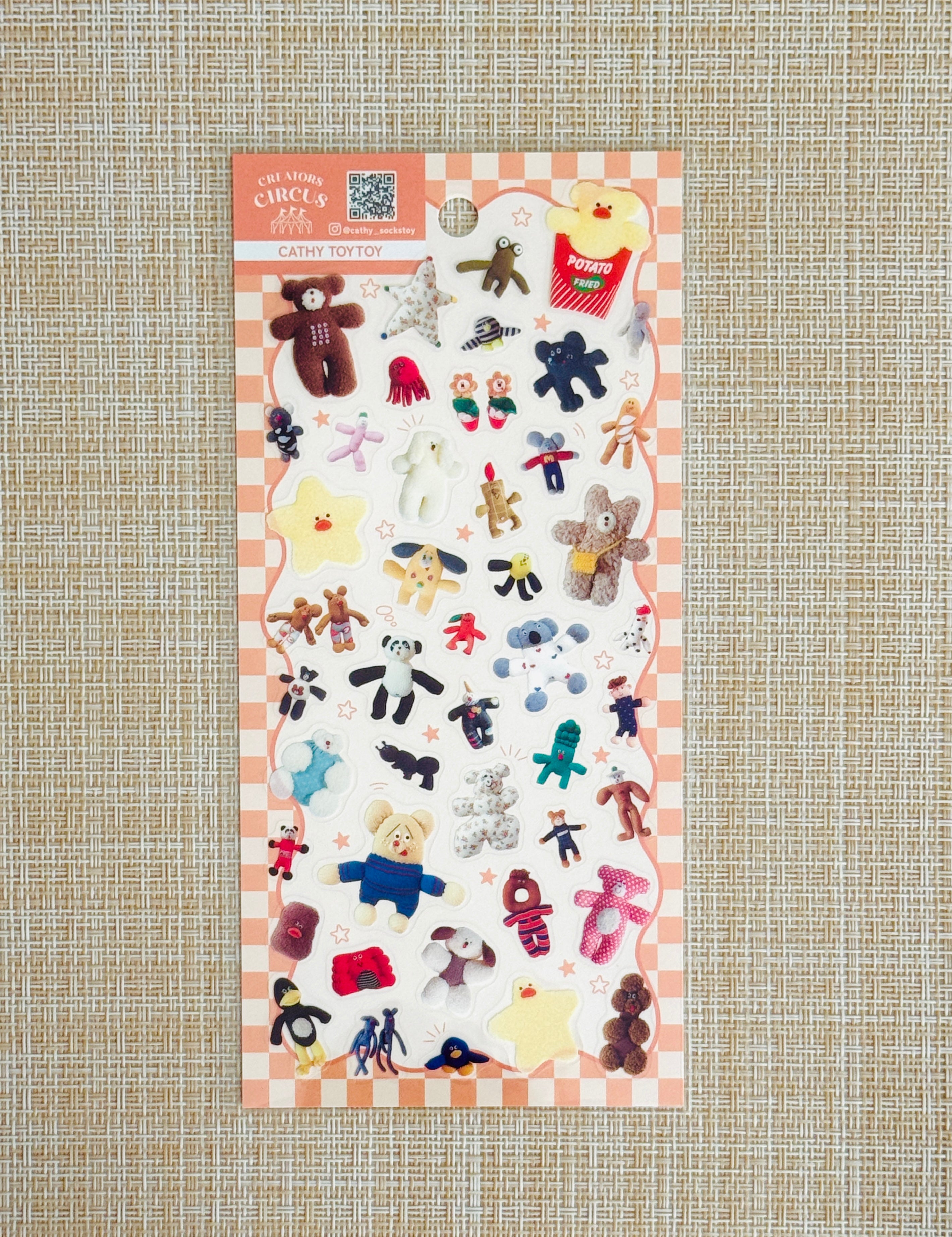 [Cathy ToyToy] Frontier Creators Circus collab x Handmade Plush sticker sheet