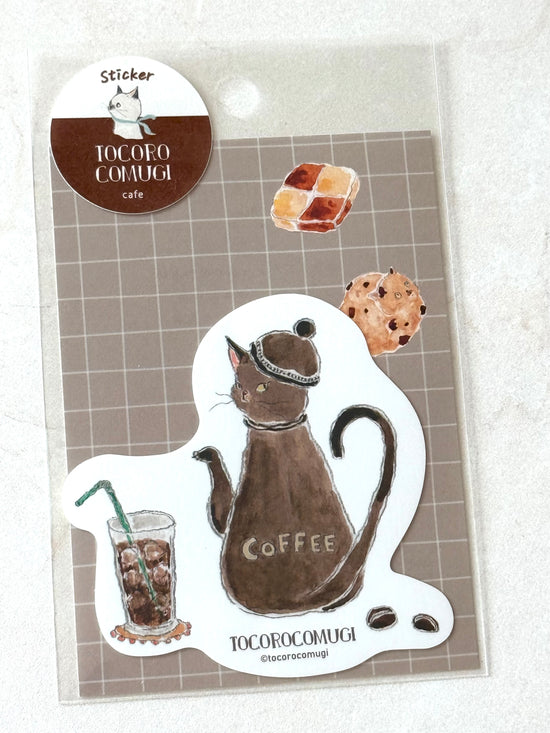[tocorocomugi] Furukawashiko collaboration x Coffee Cat decal sticker
