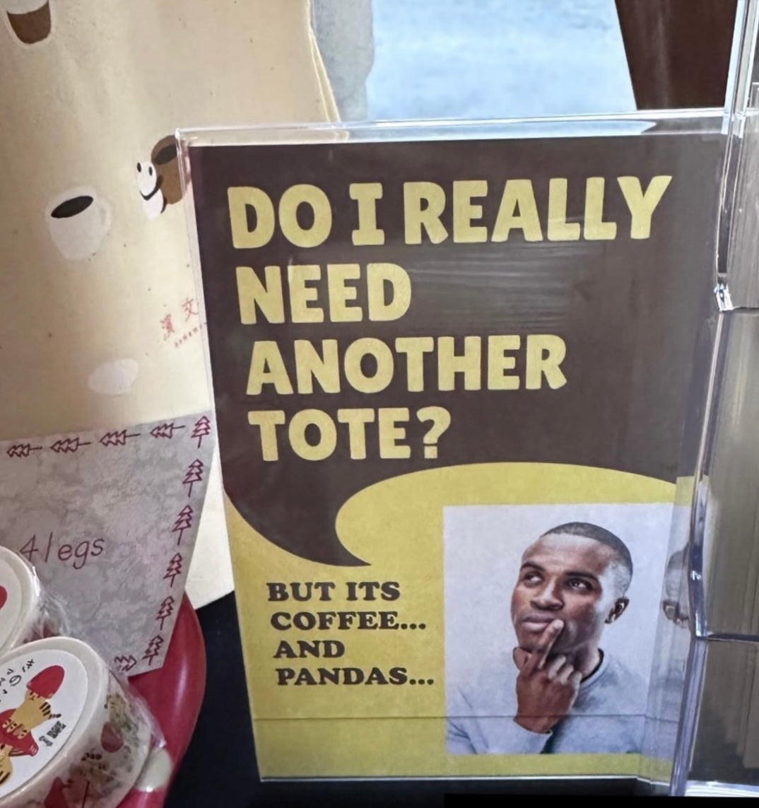 [Hamamonyo] Panda & Coffee Eco Tote