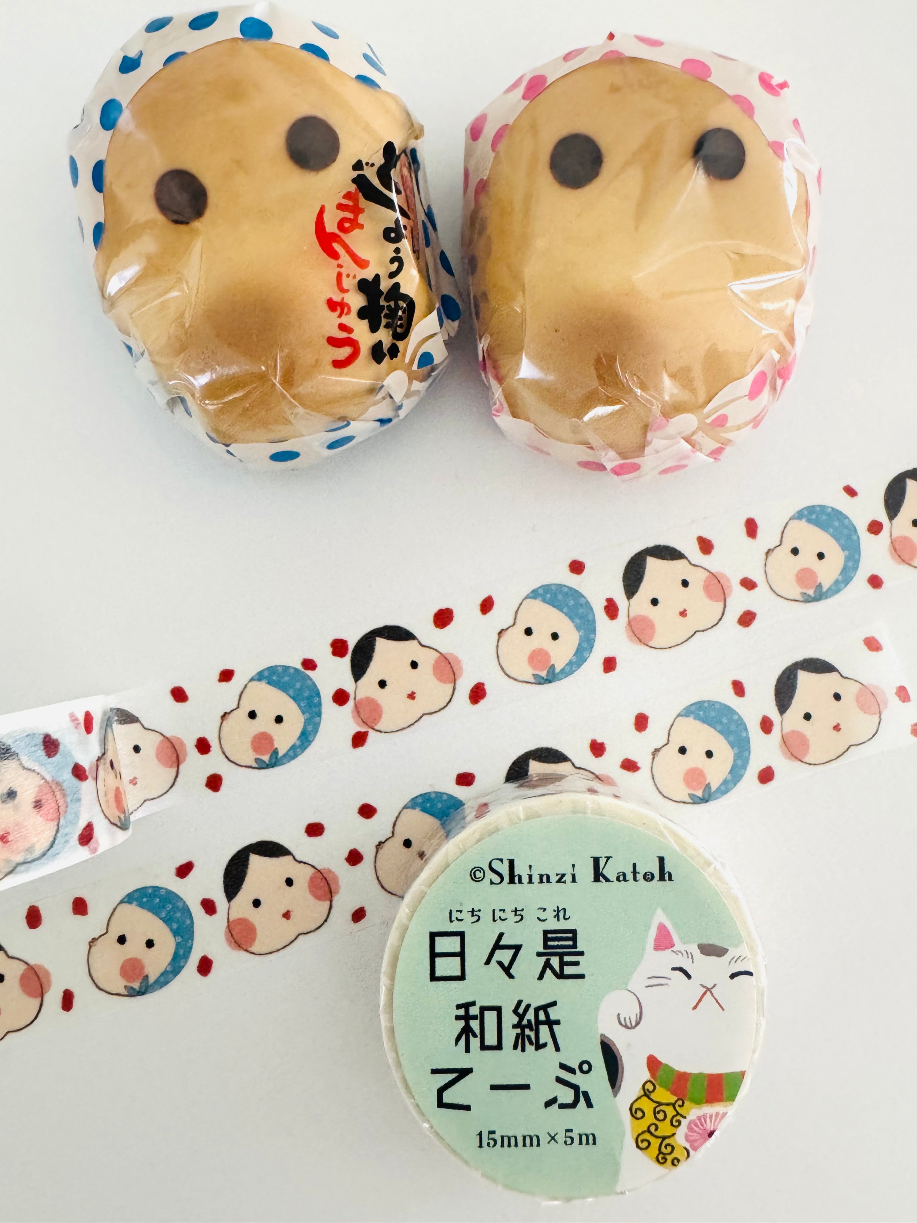 [SEAL-DO] Shinzi Katoh x Nichi Nichi • Okame Good Fortune Faces washi tape