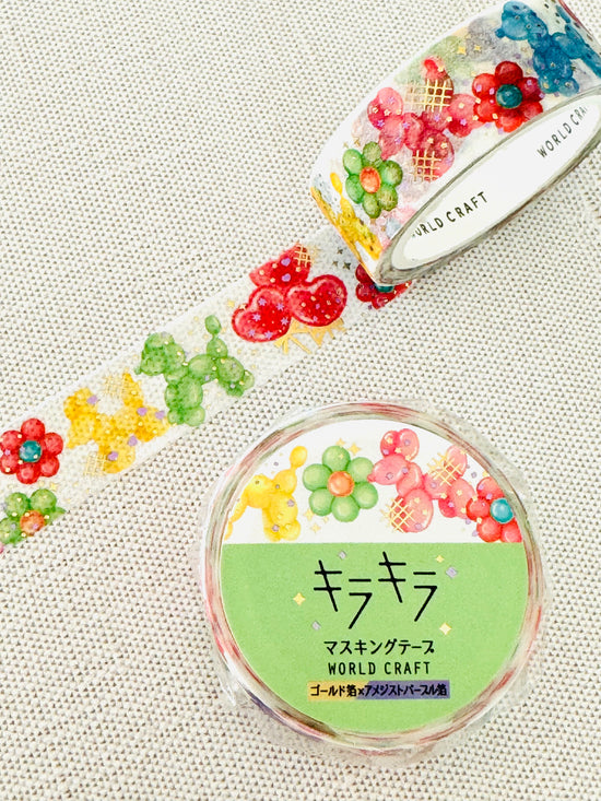 [World Craft] Party Balloon Animals washi tape (last chance • no restock)