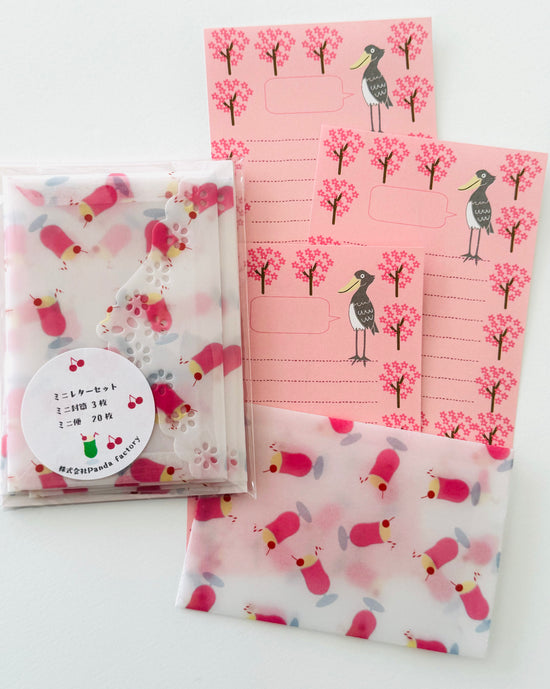 [Panda factory] Shoebill & Sakura mini letter set
