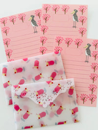 [Panda factory] Shoebill & Sakura mini letter set