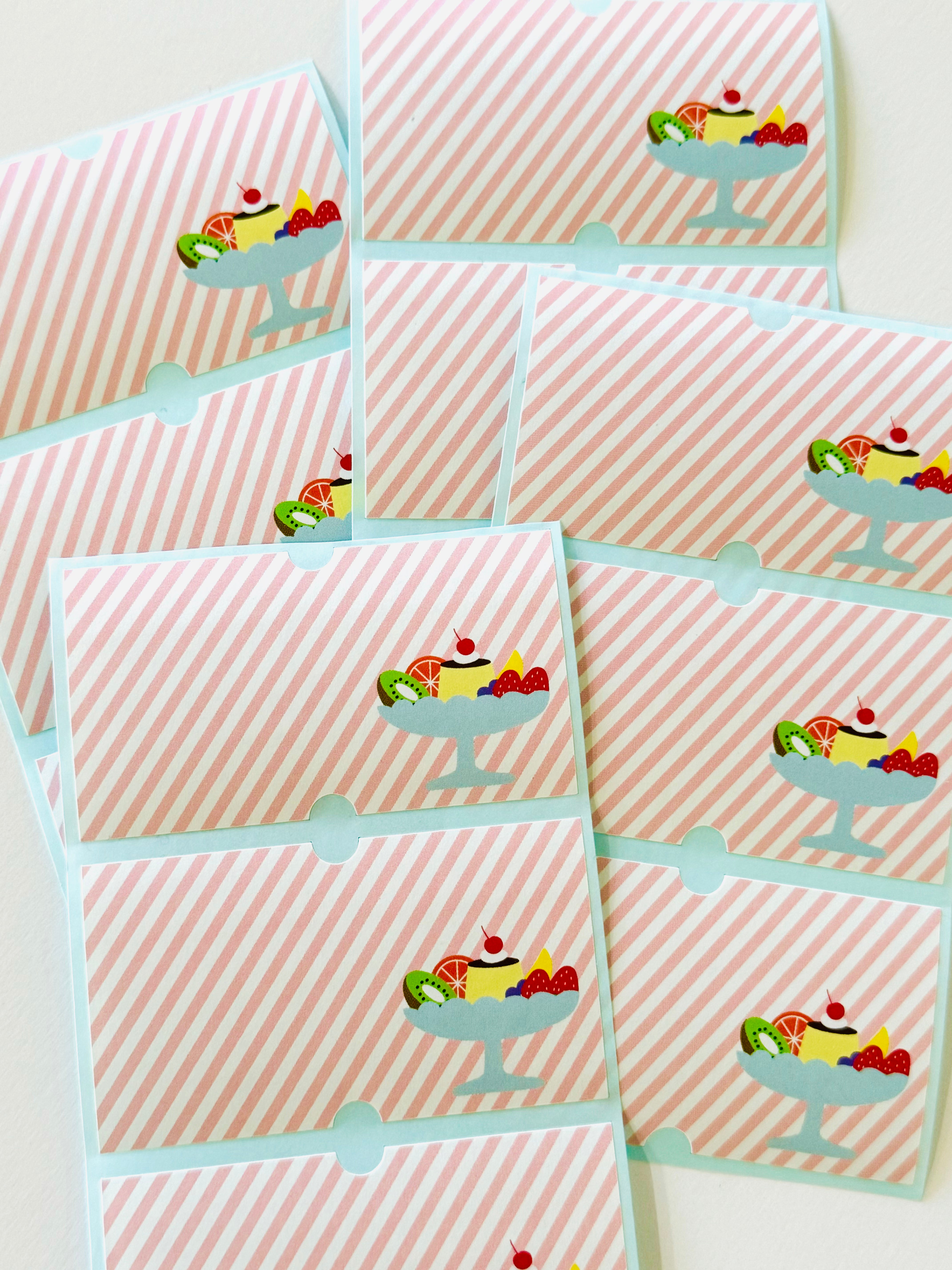 [Panda factory] Japanese Purin label stickers (4 sheets)